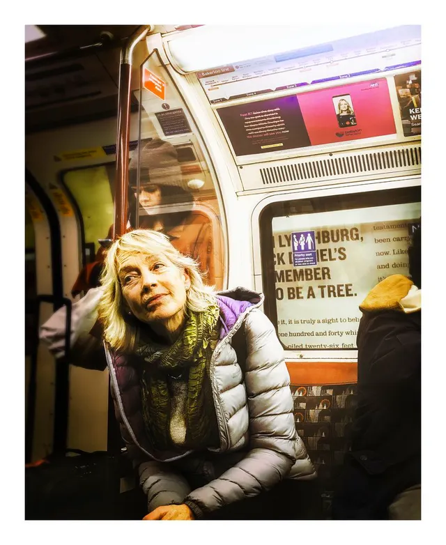 A passenger on the Underground