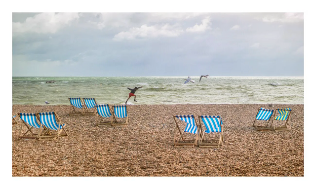 Deckchairs overlooking the sea