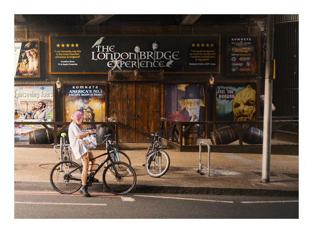 A London street corner and a bicycle